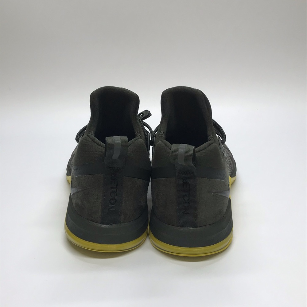New Men’s Nike Metcon Flyknit 3 Green/Yellow Shoes - Picture 2 of 7